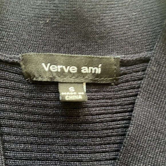 VERVI AMI NAVY BLUE CARDIGAN SHRUG, size small - Picture 2 of 6